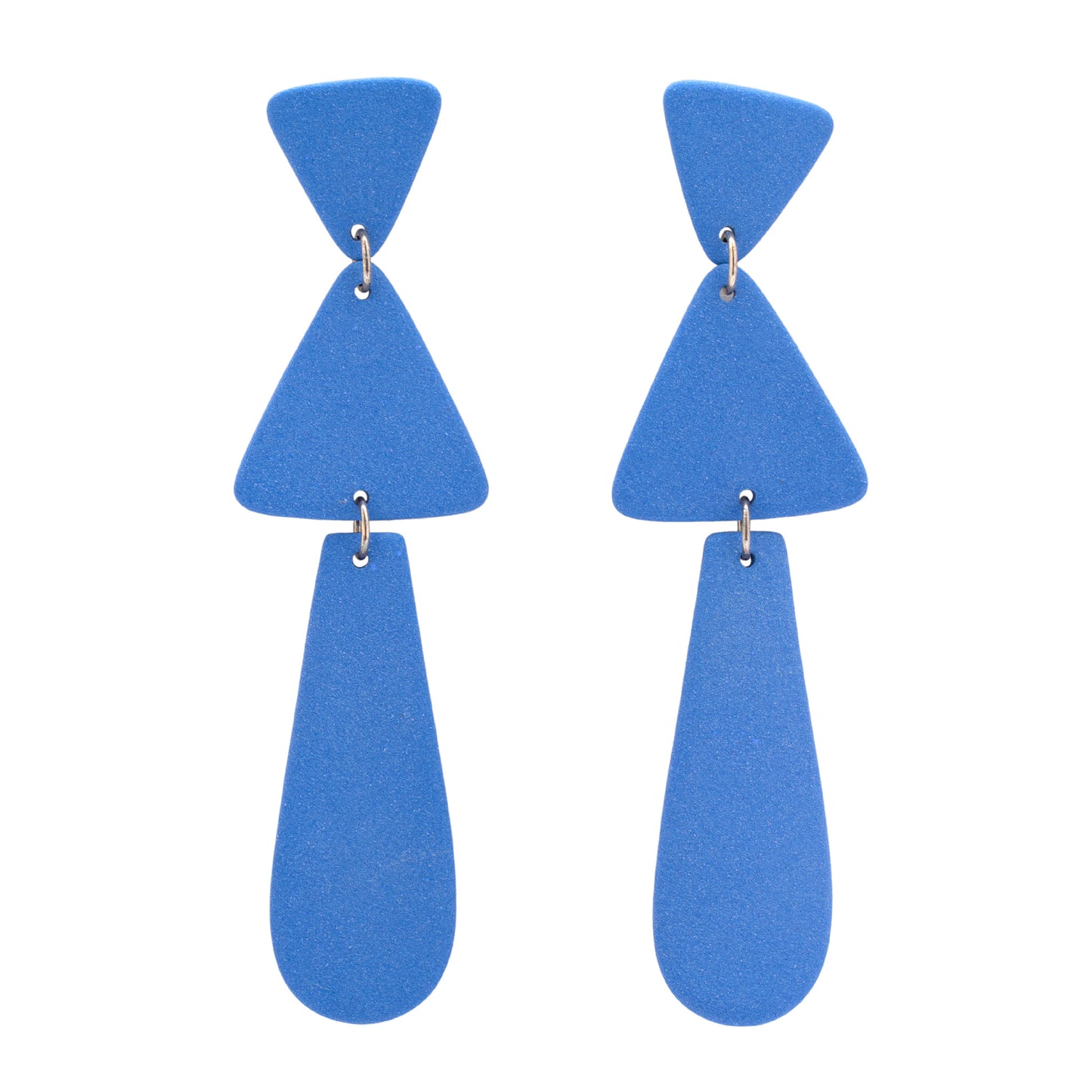 Channel Earrings, Azure