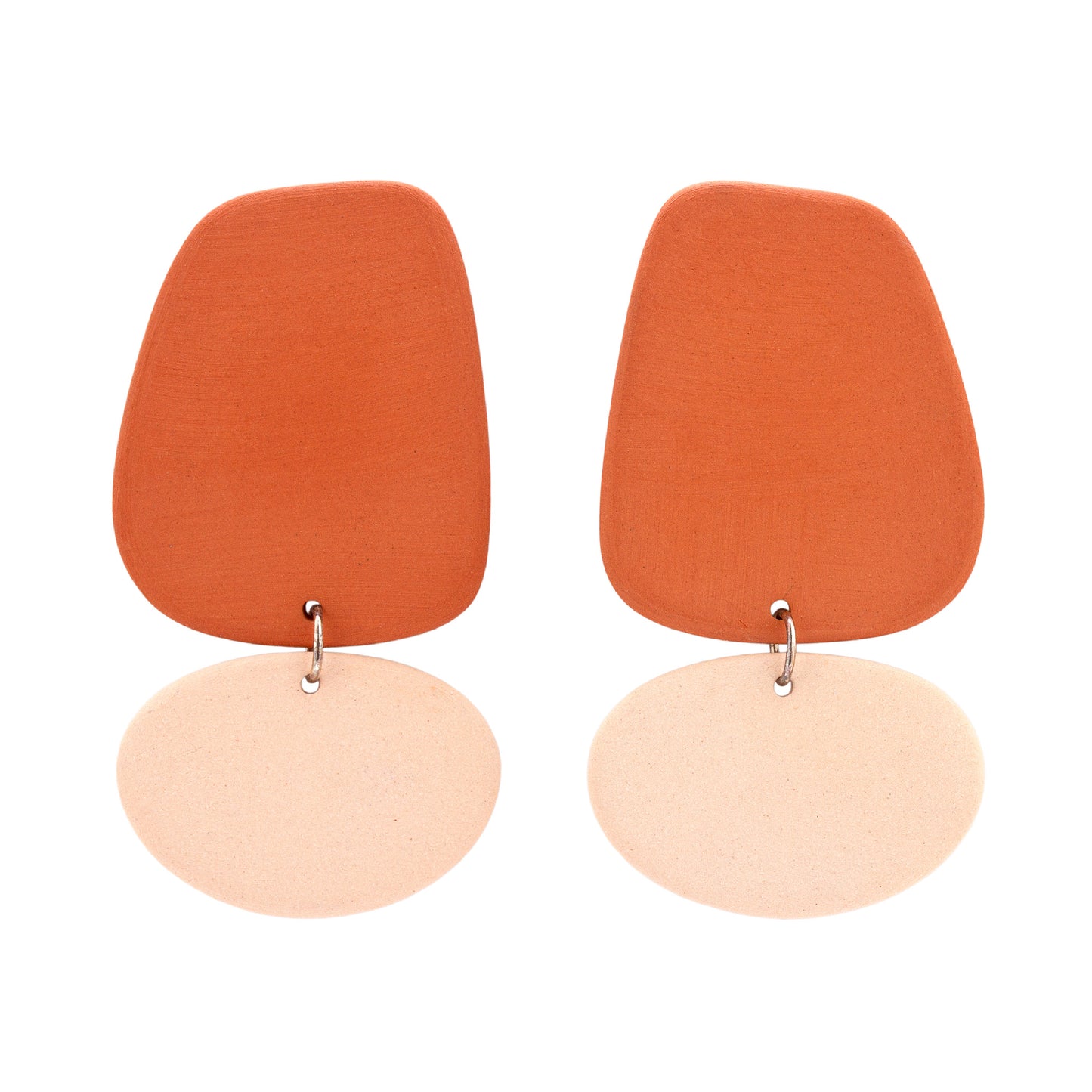 Big Blob Earrings, Terracotta/Peach